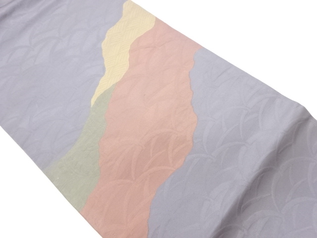 道長取りに古典柄模様織出し名古屋帯